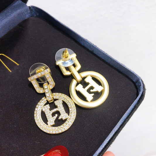 House of Hutson Original - Circle H-Letter Earrings.