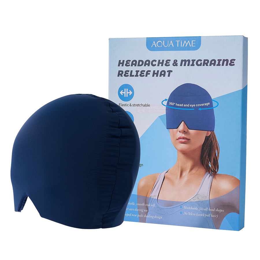 Migraine Cold Hot Compress Headgear Headache Hat Retractable Ice Gel Headache Relief Cap