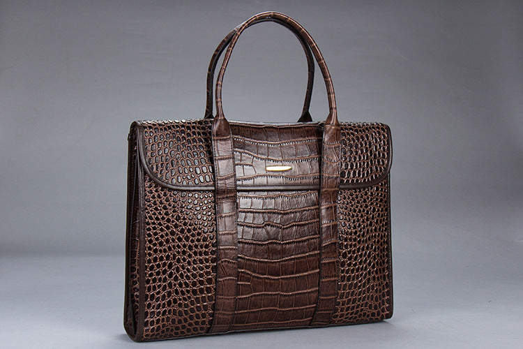 Croc briefcase for men