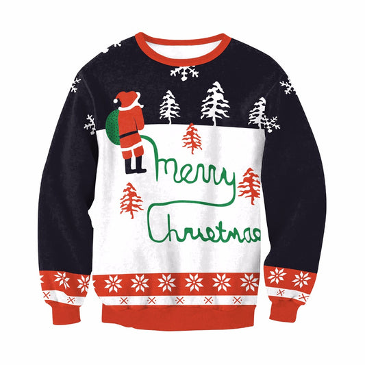 *UGLY CHRISTMAS SWEATER ALERT* Women Men Christmas Santa X-mas 3D Printed Sweatshirts