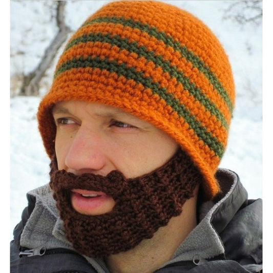 Warm Winter Women Men Fashion Punk Knit Crochet Beard Hat Beanie Mustache Face Mask Ski Snow Caps