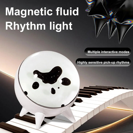 Ferrofluid Music Rhythm Lamp. Magnet Liquid Toy Ferrofluid Visual Display Lamp with Speakers.