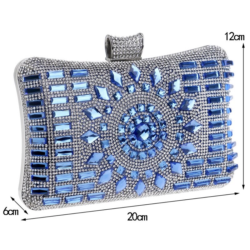 Acrylic Women Evening Bag Diamonds Purse Handbags Chain Shoulder Wedding Party Evening Clutches Messenger Bag