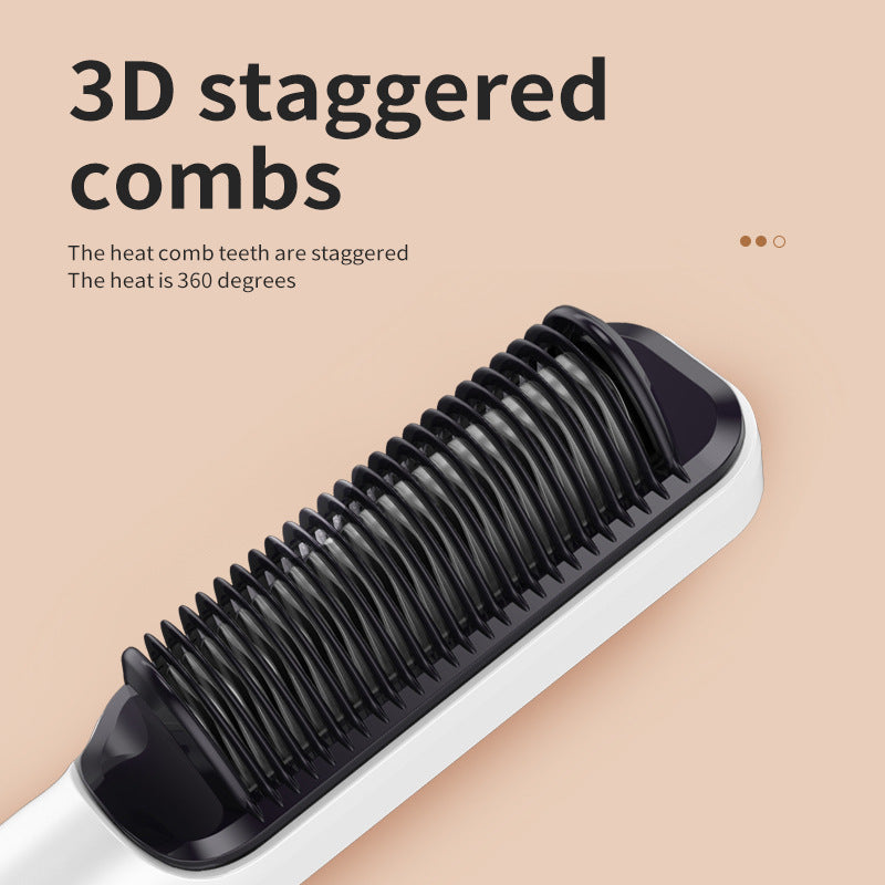 New Product Straight Hair Comb Negative Ion Does Not Hurt Hair Straight Hair Curly Hair Dual-Use Electric Heating Curling Iron Hair Straightener Home