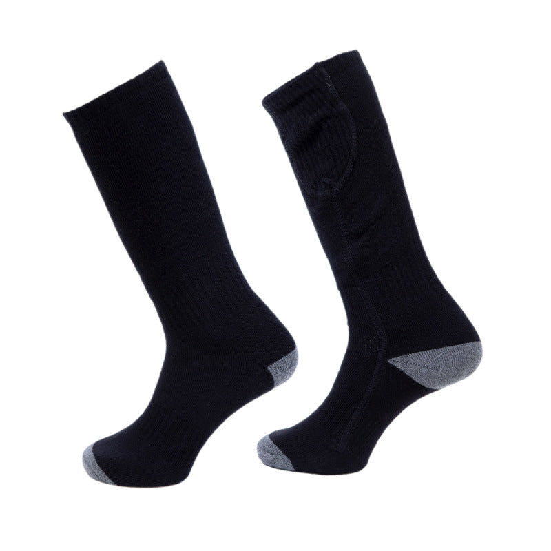 Charging and heating socks, ski socks, electric heating socks, USB charging long tube, warm socks for men and women in winter