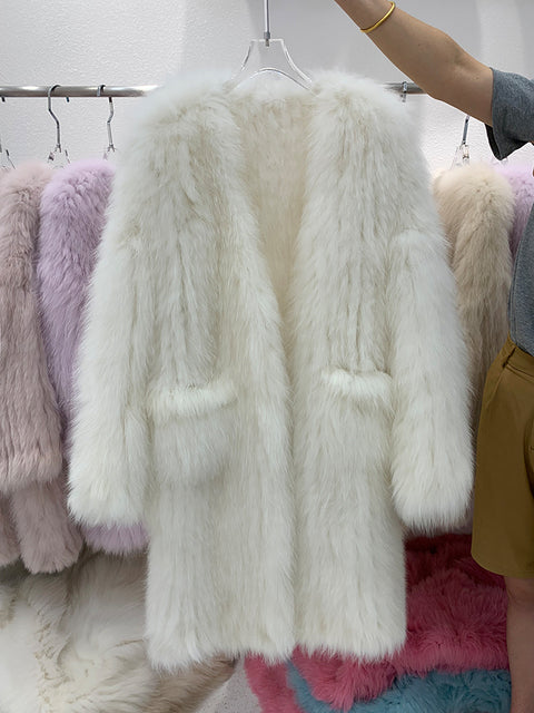 2025 Gender Fluid Faux Fur Knited Coat