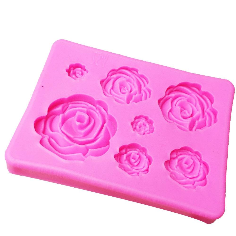 3D Silicone Mold Rose Shape Mould For Soap,Candy,Chocolate,Ice,Flowers Cake decorating tools