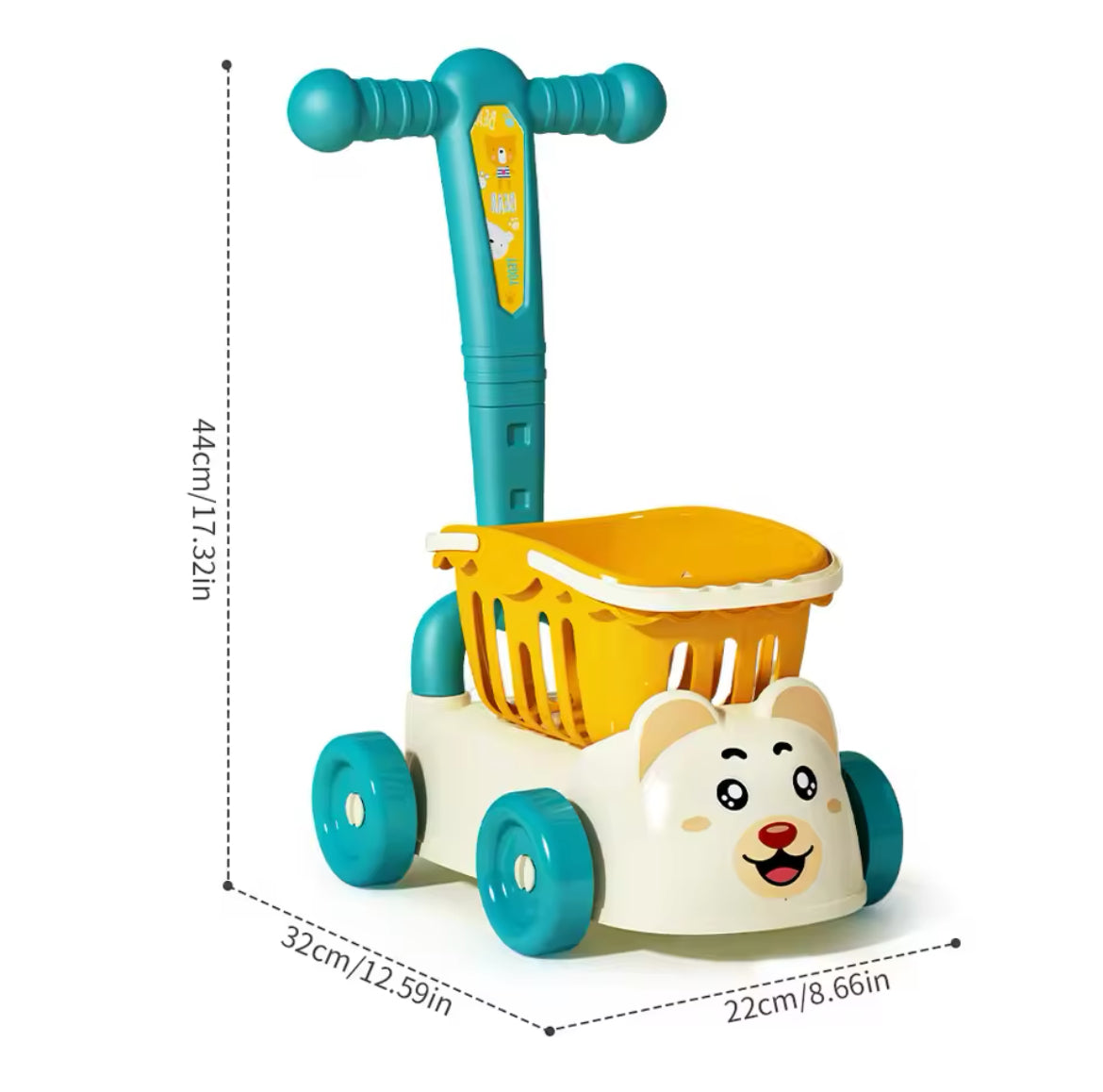 Children's supermarket shopping cart baby trolley simulation kitchen cleaning. Educational Toy