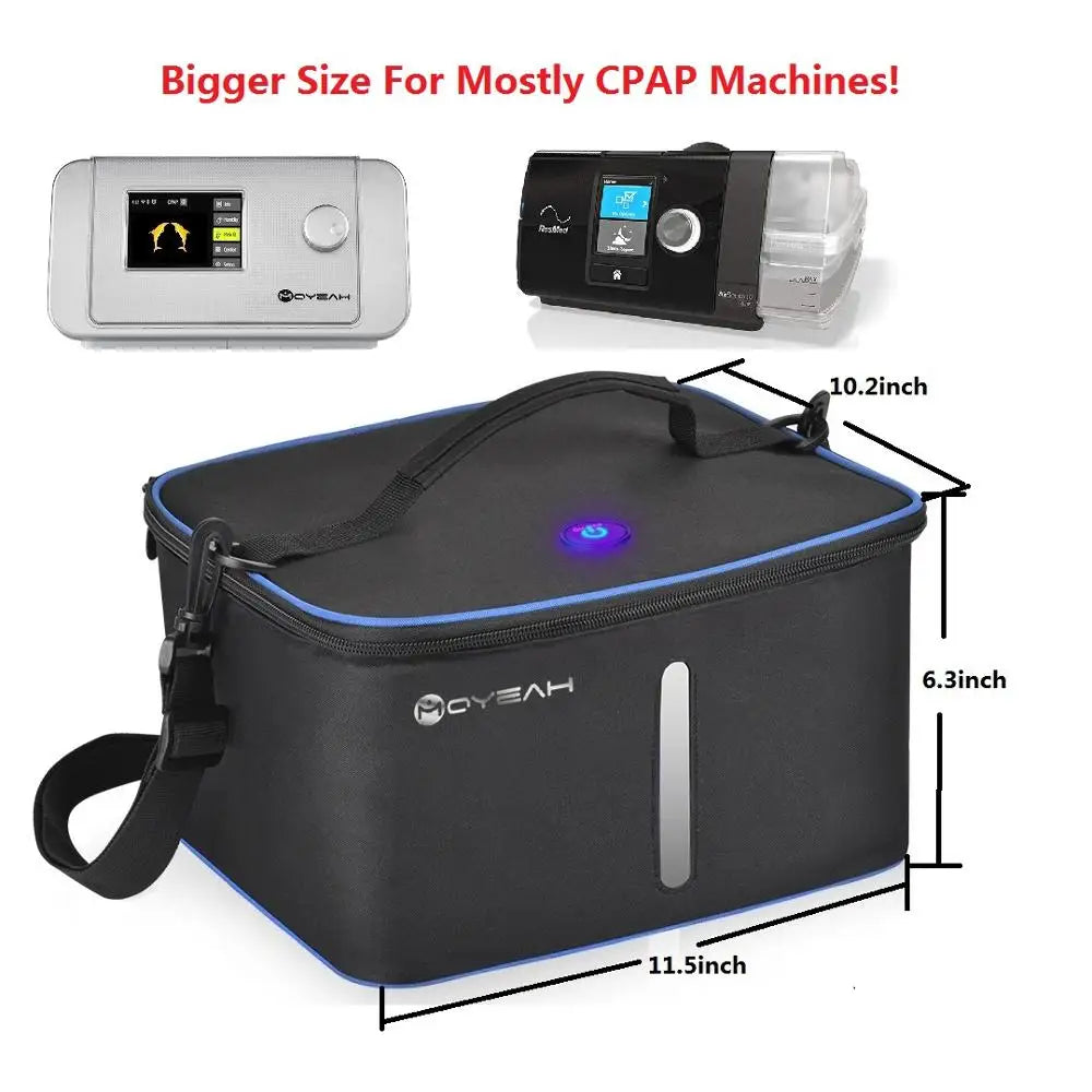 UV Led&Ozone Sterilizer Bag Portable Ozone Disinfector Case For Sanitizling CPAP machines Mask Tube and other accessories