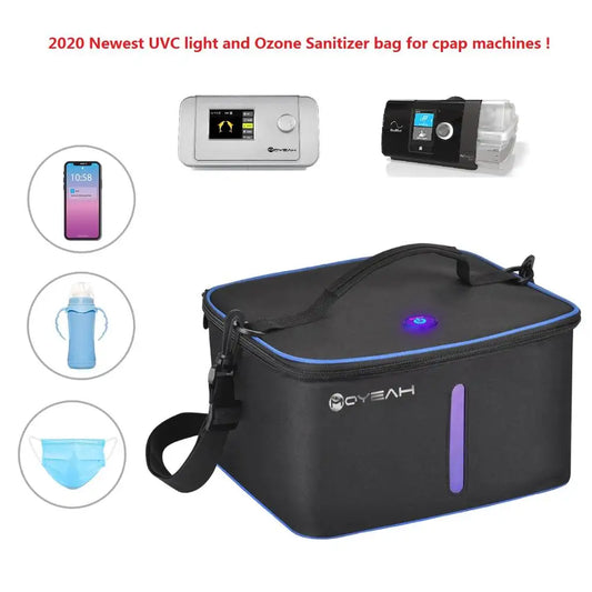 UV Led&Ozone Sterilizer Bag Portable Ozone Disinfector Case For Sanitizling CPAP machines Mask Tube and other accessories