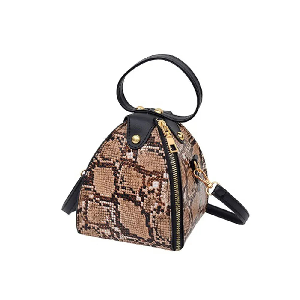 Pyramid Clutch Handbag Ladies Elegant Crossbody Bags Fashion Leopard Bag