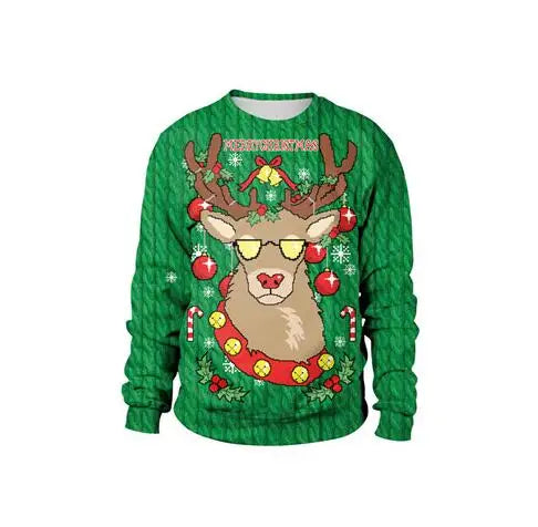 New listing Christmas Sweaters Stylish Unisex Men Women Santa Claus Ugly Christmas Sweater Novelty Sexy RED Retro Sweater