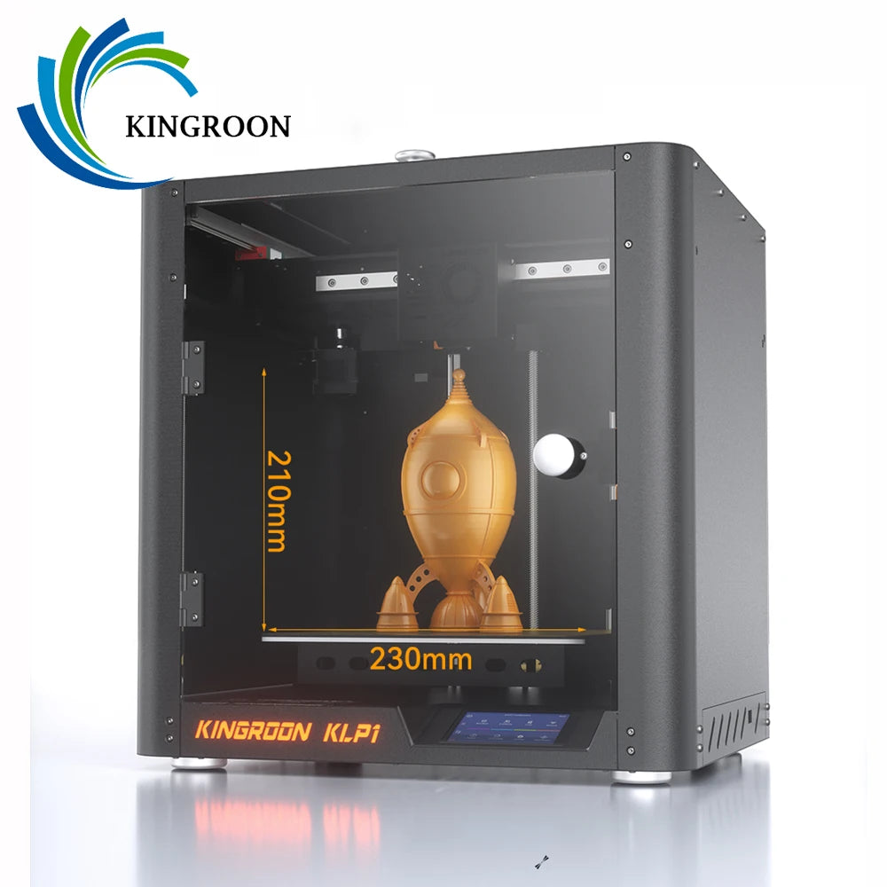 KINGROON Newest KLP1 230 3D Printer 230*230*210mm Build Size Max 500mm/s Printing Speedy Corexy 3D Printer With Klipper Firmware