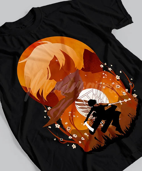 T-Shirt UNISEX ATTACK ON TITAN MIKASA ACKERMAN EN ATAQUE