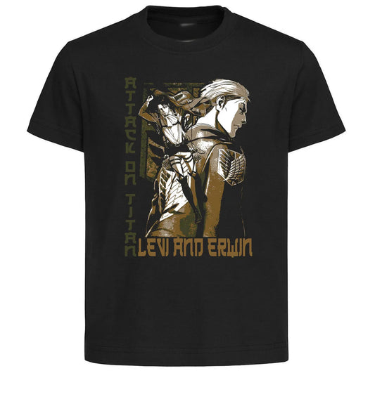 T-Shirt Unisex Black Japanese Style - Attack on Titan - Levi Ackerman