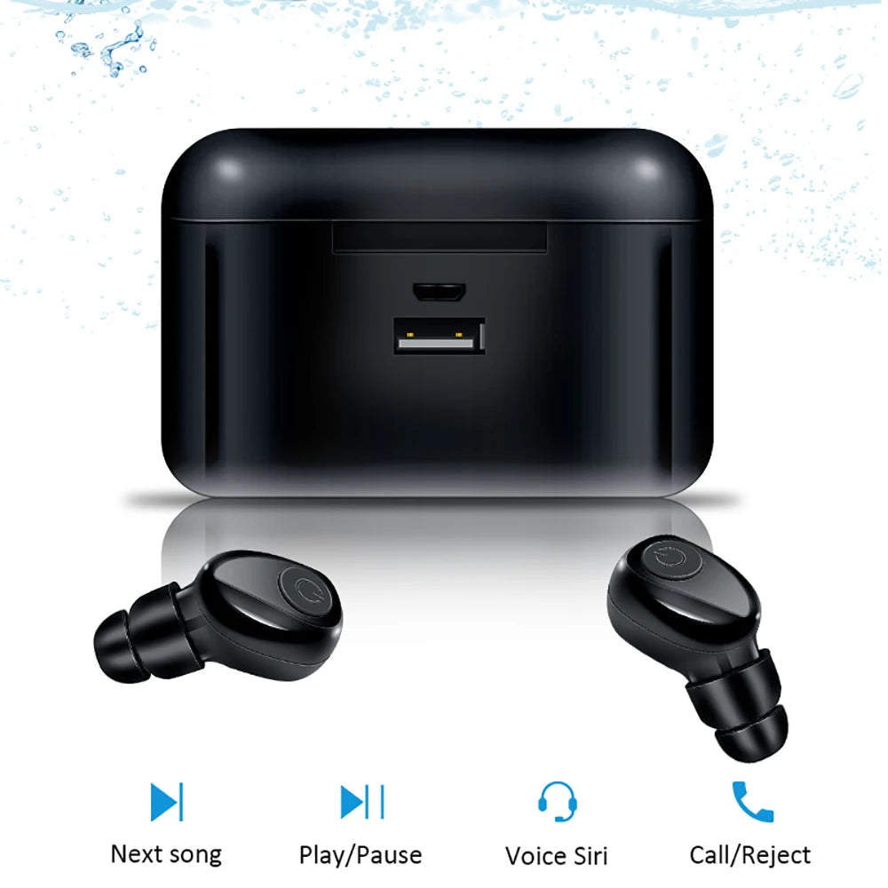 TWS X8 True Wireless Earbuds Bluetooth Earphones Mini TWS Waterproof Headfrees with 2200mAh Power Bank For All Phone